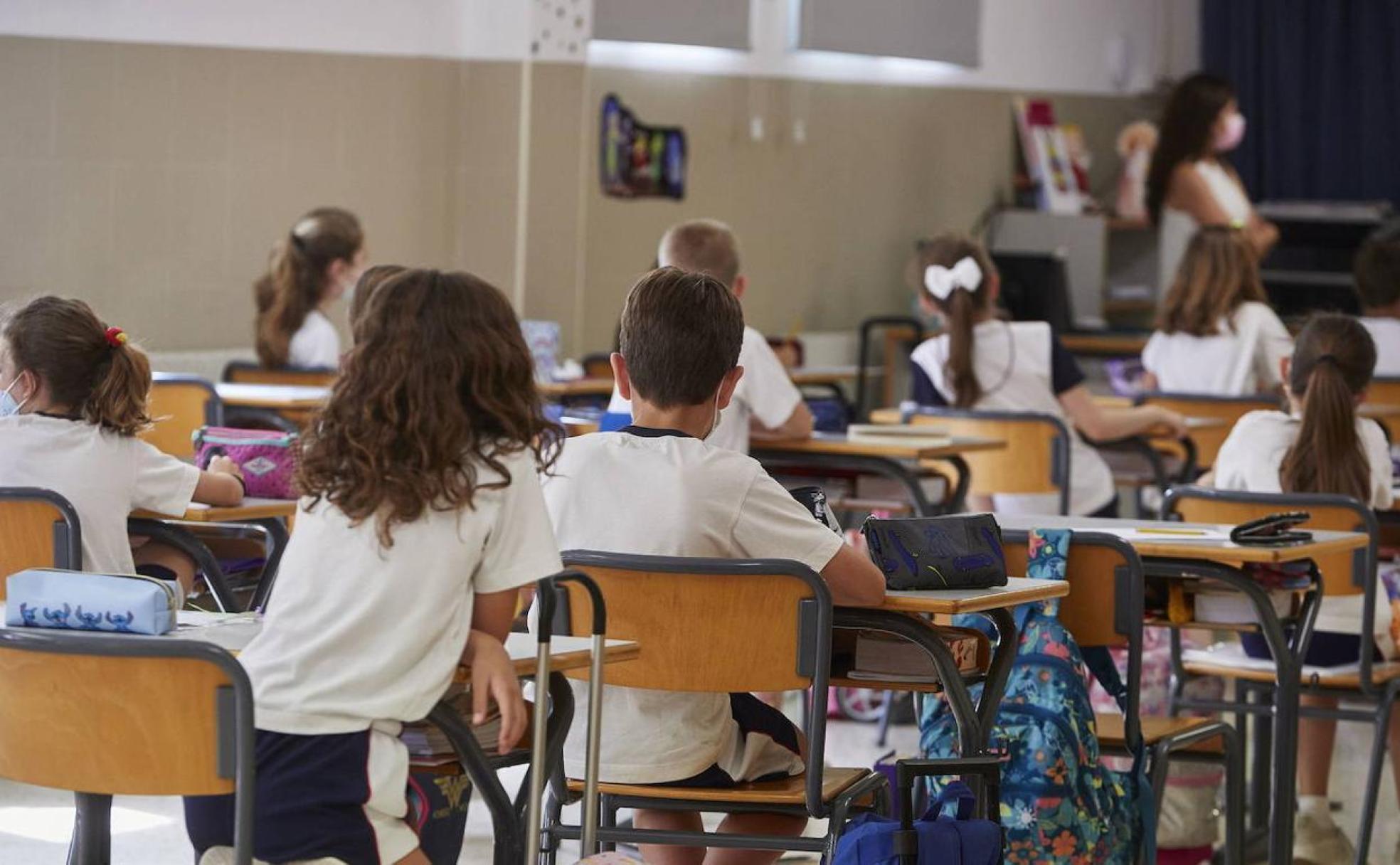 Alumnos del colegio San José de la Montaña, a finales del curso pasado. 