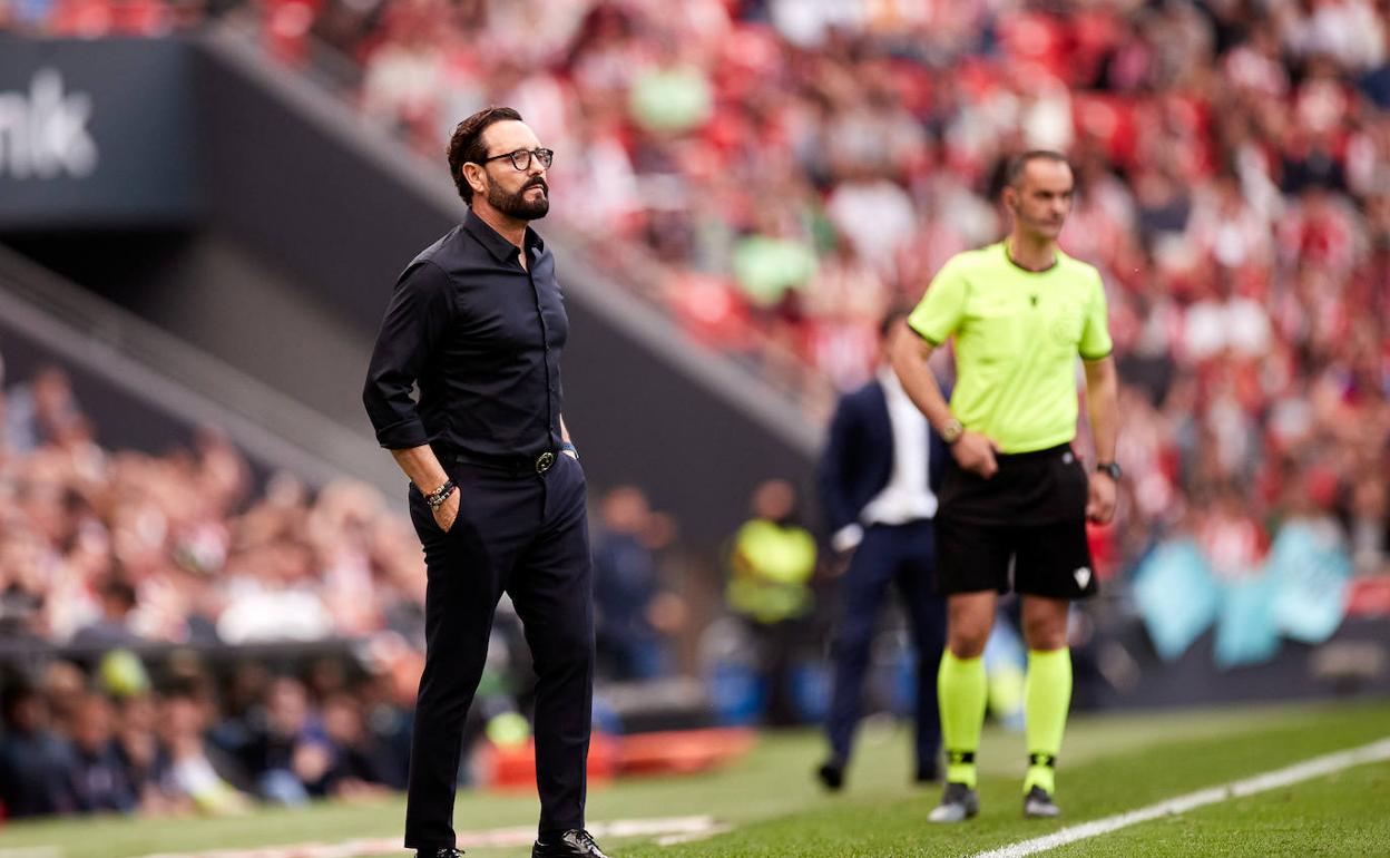 José Bordalás, en el Nuevo San Mamés donde el Valencia volvió a vivir un ambiente hostil. 