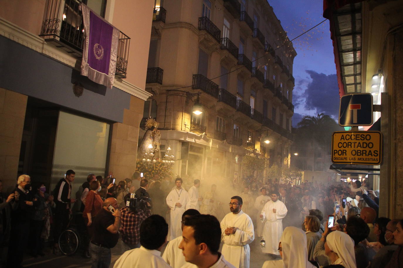 La patrona de Valencia vuelve a procesionar por el centro de la ciudad con dos cambios en el recorrido