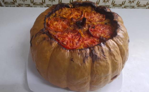 Arroz al horno en calabaza de L'Espardenyot. 