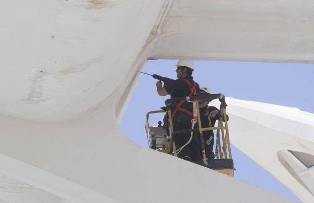 Fotos: Trabajos de mantenimiento en el museo Principe Felipe