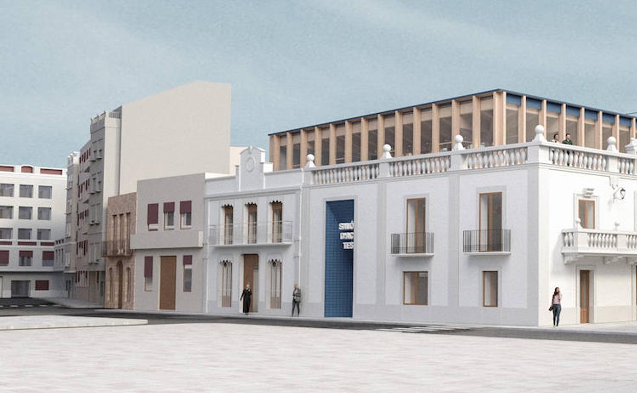 La simulación del exterior del nuevo ayuntamiento. 