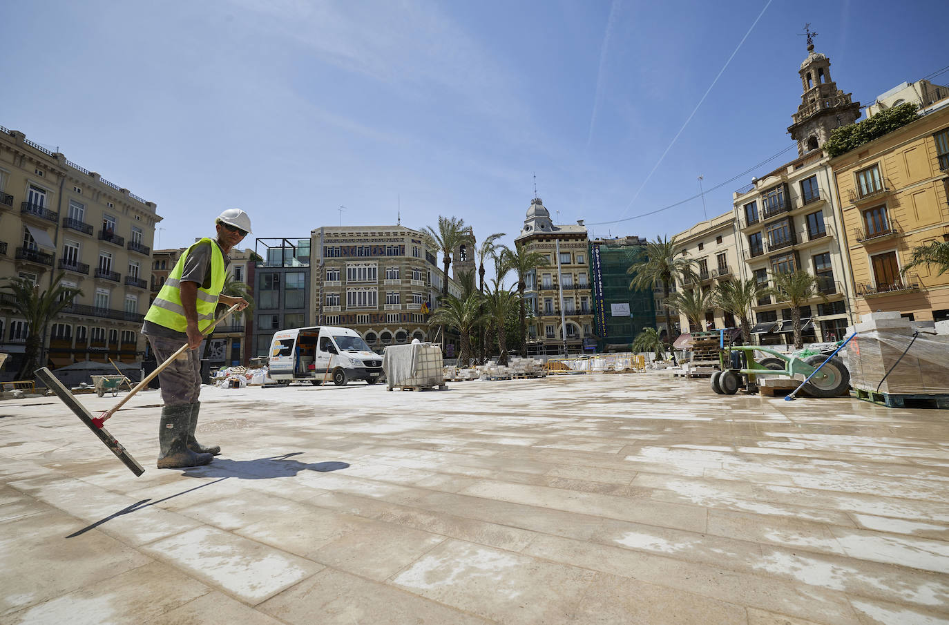 Reforma de la plaza de la Reina de Valencia (19/05/2022). 