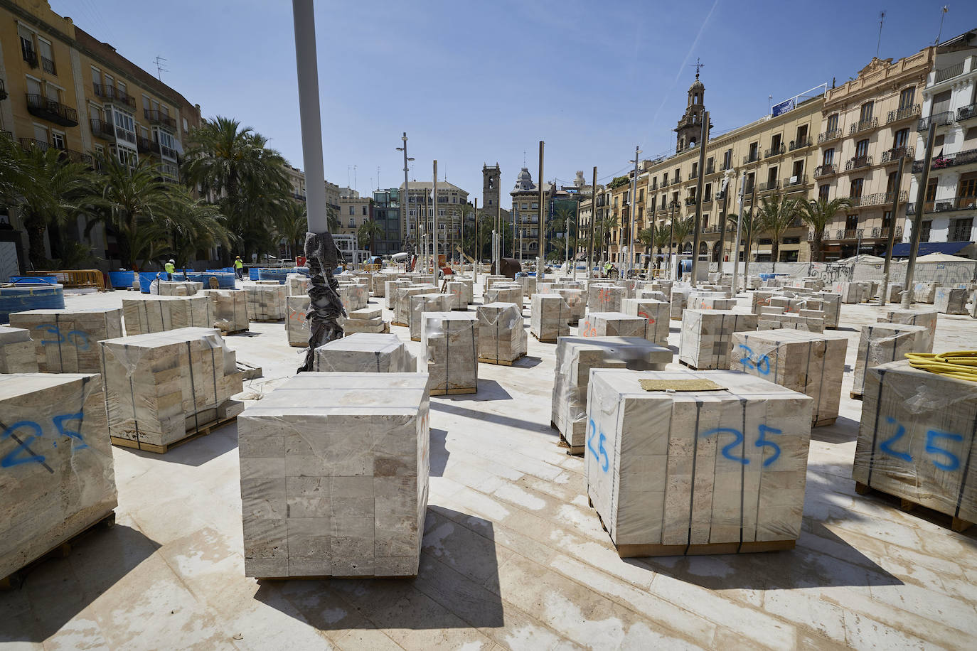 Reforma de la plaza de la Reina de Valencia (19/05/2022). 