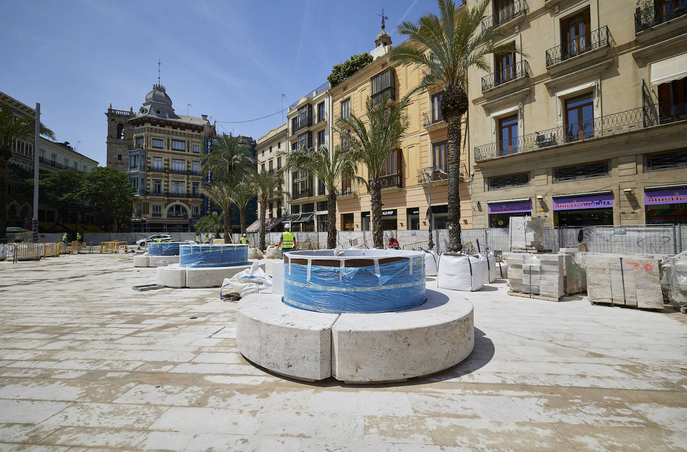 Reforma de la plaza de la Reina de Valencia (19/05/2022). 