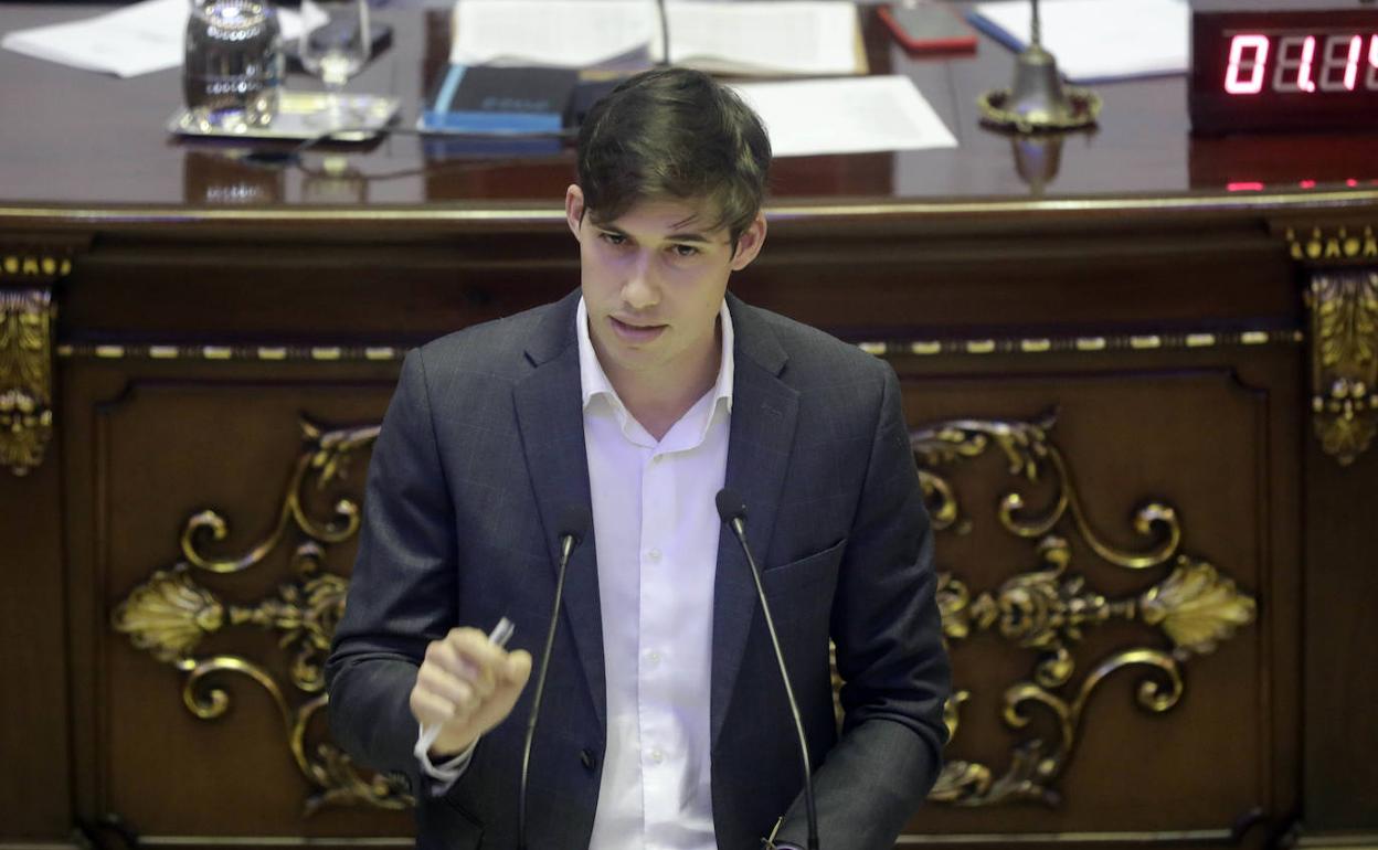 Borja Sanjuán, durante un pleno del Ayuntamiento.