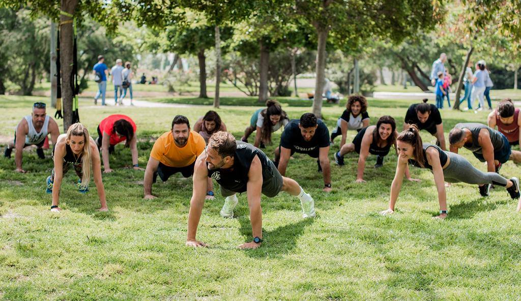 Uno de los entrenamientos en el río. 