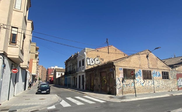 Entorno de la calle Mijares, en el Cabanyal. 