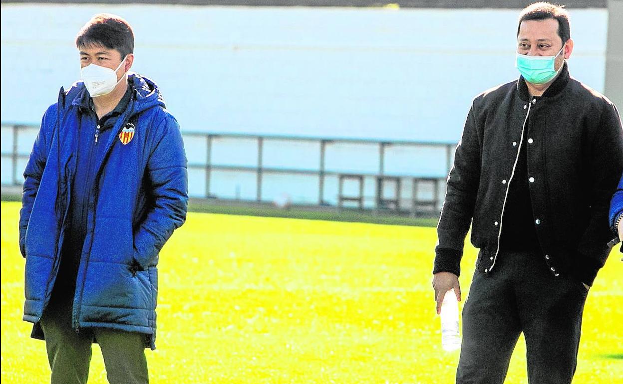 Sean Bai y Anil Murthy, en un entrenamiento. 