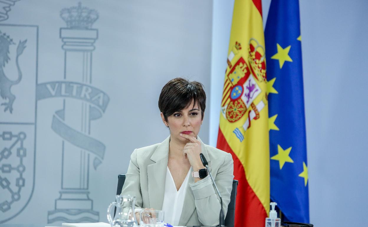 La portavoz del Gobierno Isabel Rodríguez. 