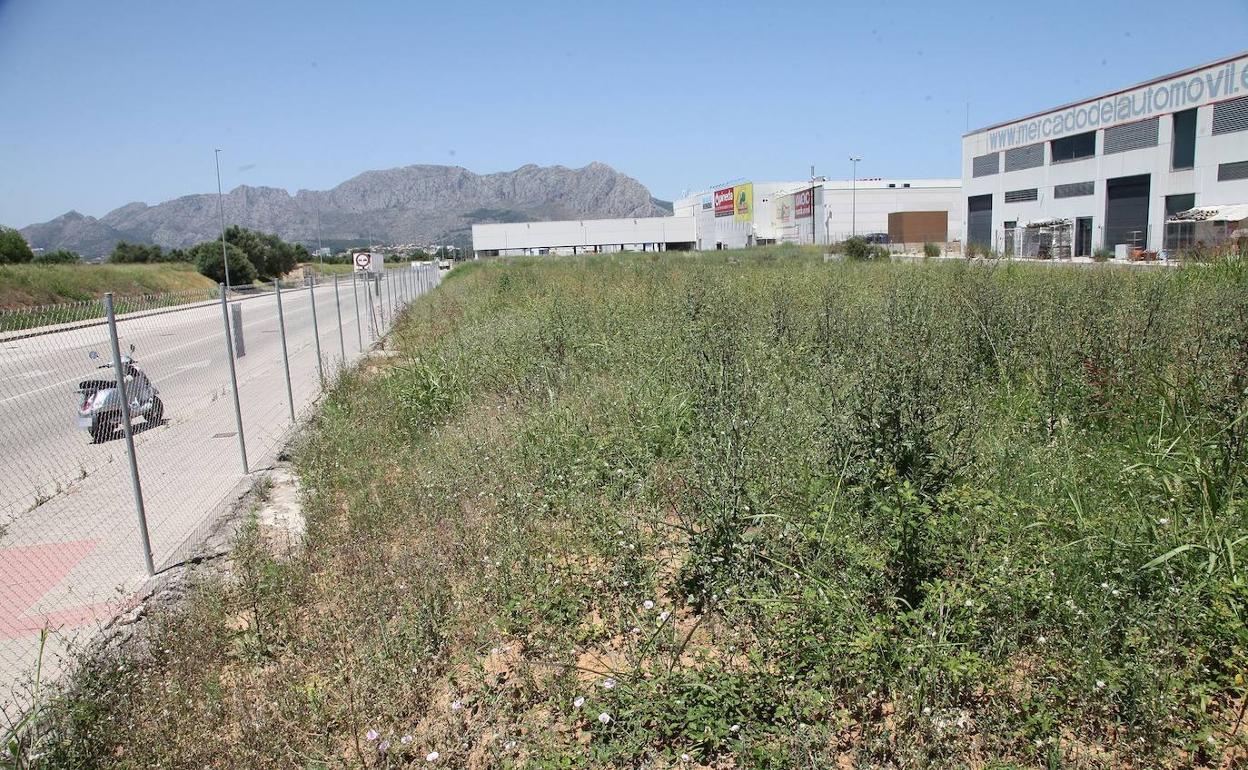 La parcela del centro comercial donde se construirá el hotel. 