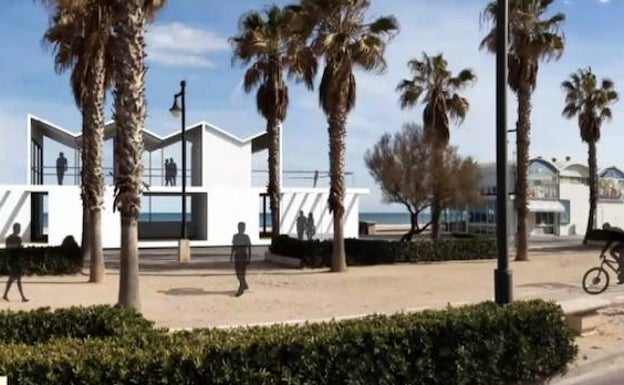 Figuración de los nuevos restaurantes de la playa de la Malvarrosa. 