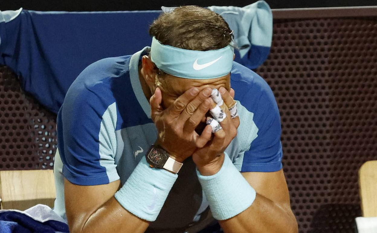 Rafa Nadal, en un partido del torneo de Roma. 