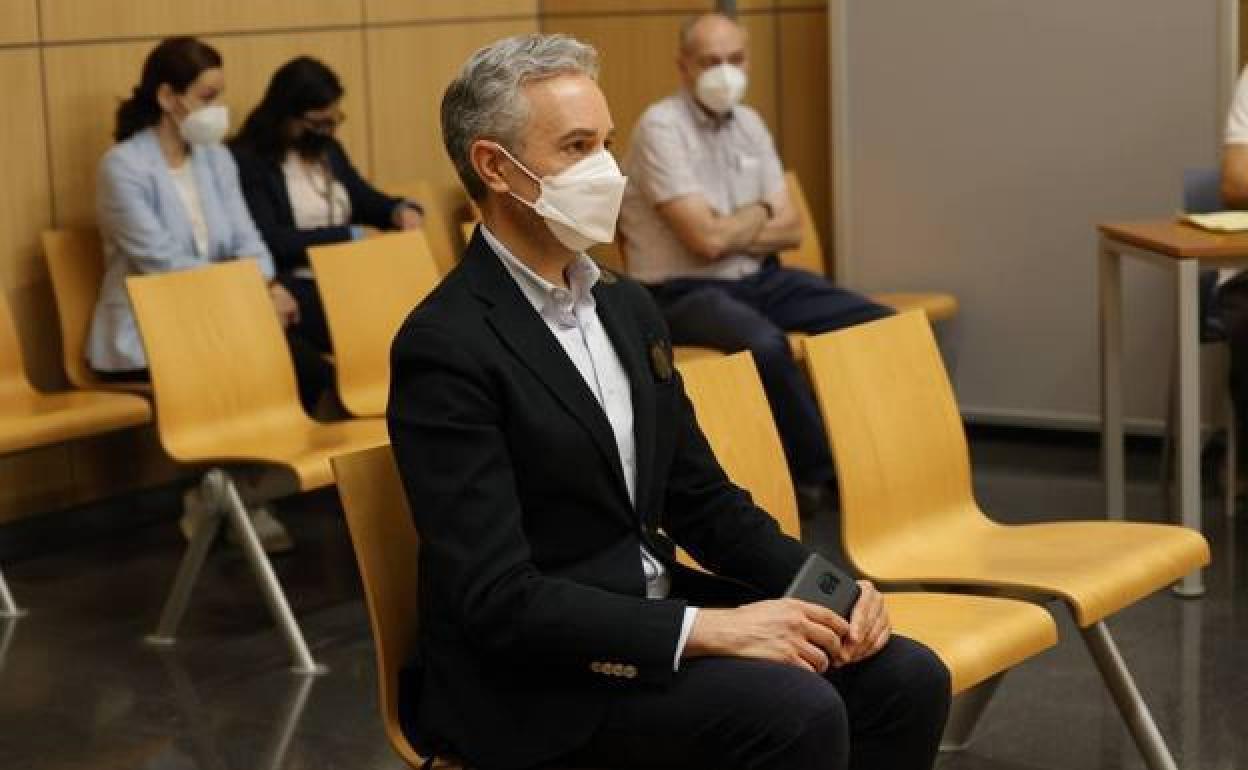 José Luis Pérez Pont en la sala donde prestó declaración ante el juez. 