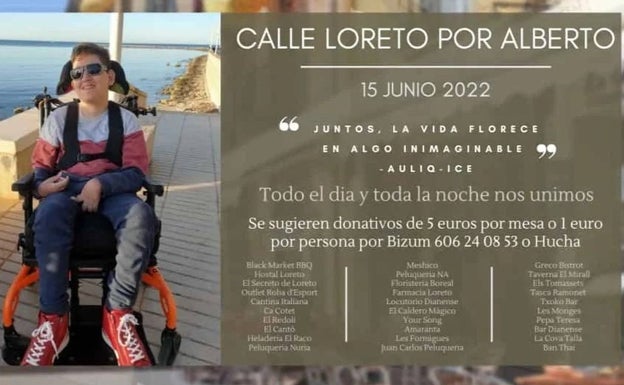 El cartel de la nueva campaña para ayudar a Alberto. 