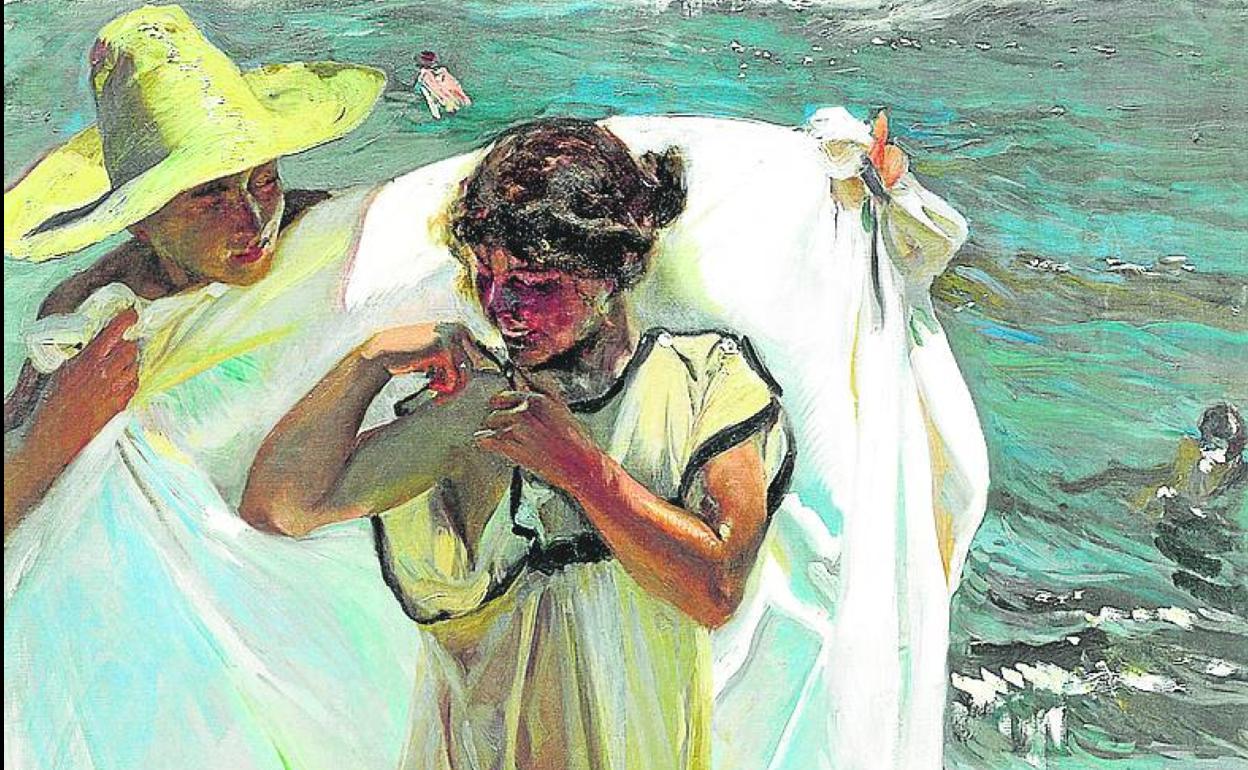 ¨Saliendo del baño', obra de Sorolla de la colección Hispanic Society. 