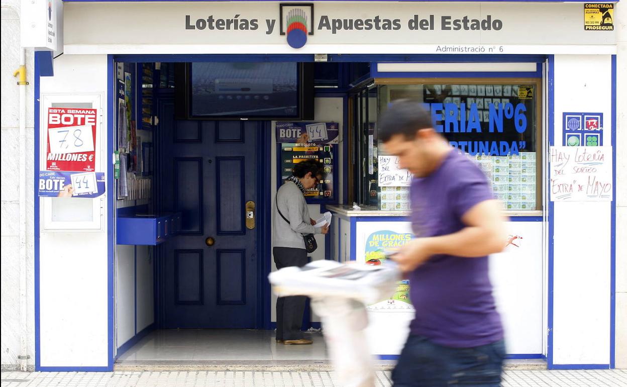 Una administración de lotería en una imagen de archivo.