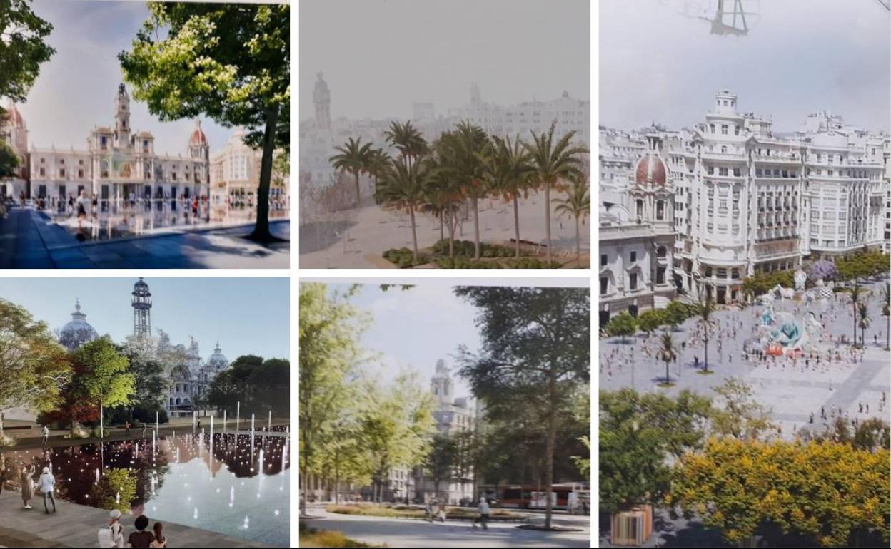 Plaza del Ayuntamiento de Valencia | ENCUESTA | ¿Qué propuesta de reforma de la plaza del Ayuntamiento te gusta más?