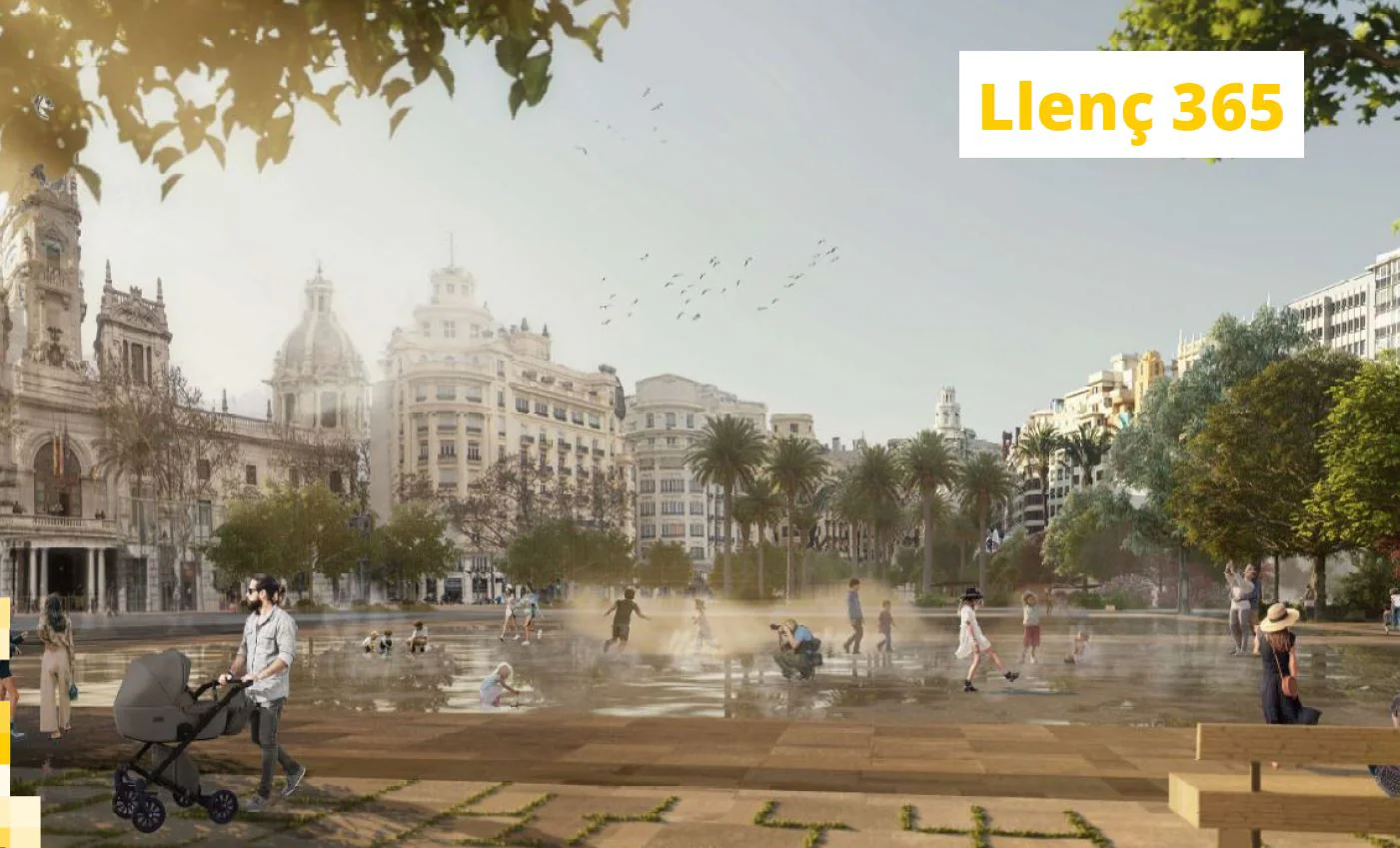 Los cinco proyectos de reforma de la plaza del Ayuntamiento de Valencia.