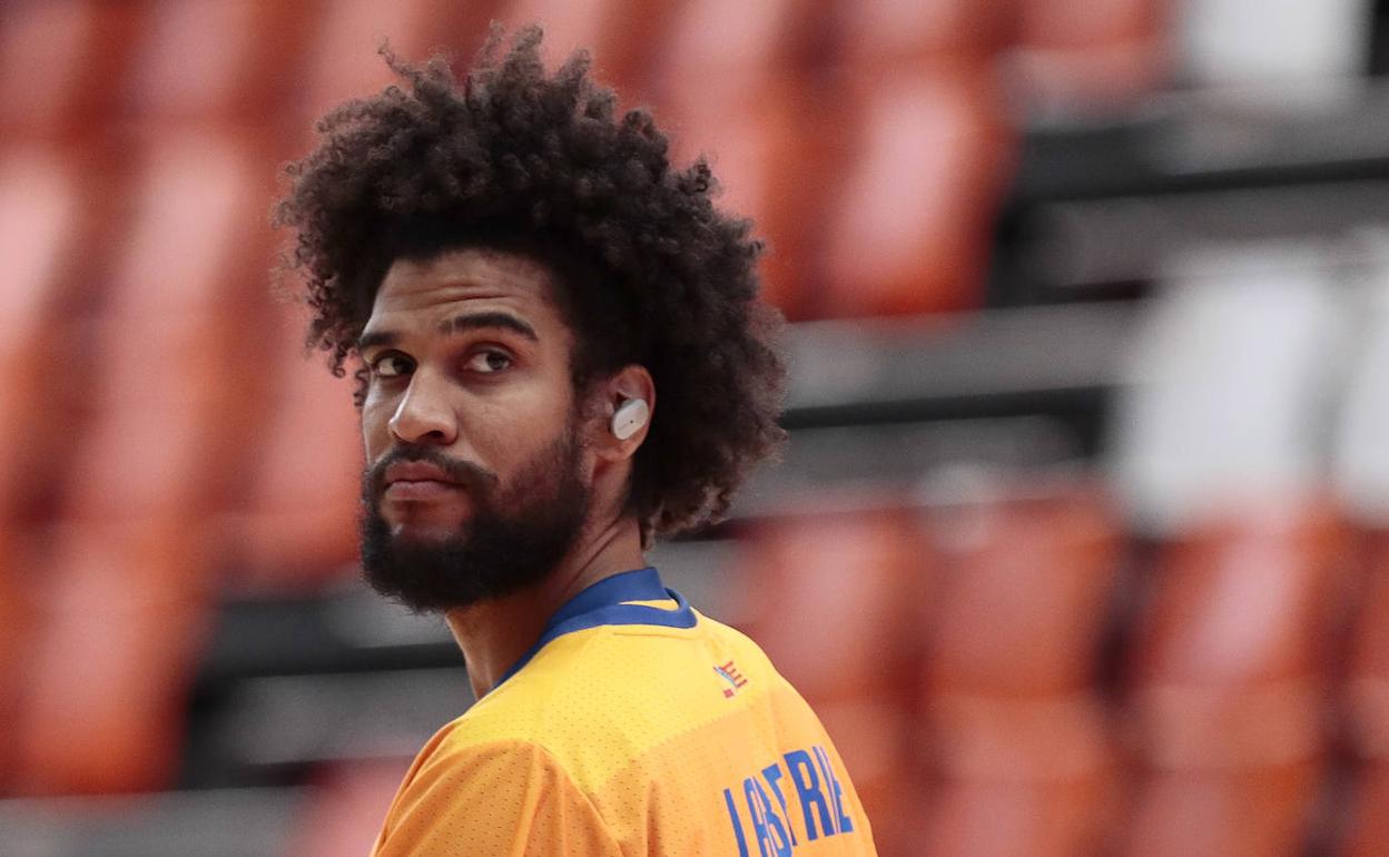 Labeyrie, durante un entrenamiento del Valencia Basket.