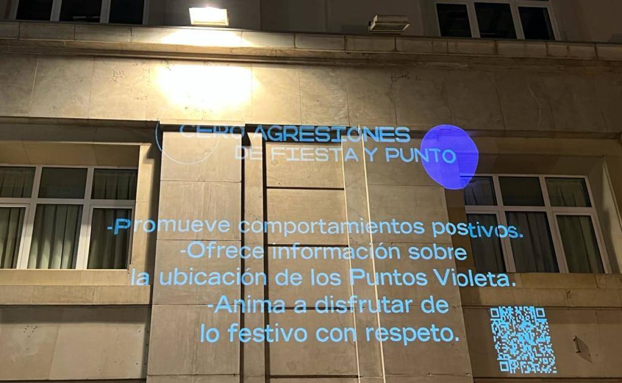 Los mensajes contra los delitos sexuales serán reflejados en las paredes de los edificios. 