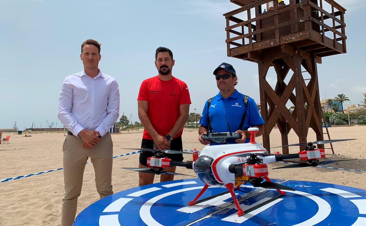 Los drones seguirán vigilando las playas de Sagunto. 