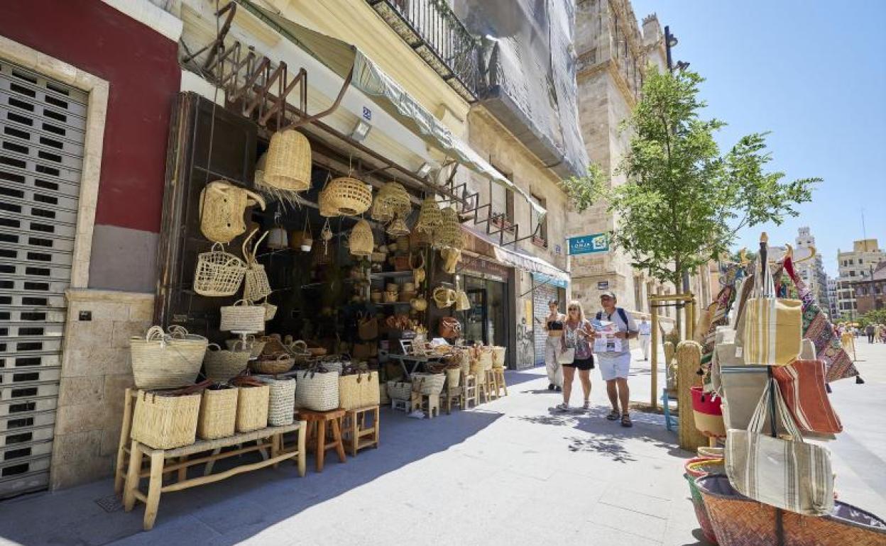 Un comercio en el centro de la ciudad.