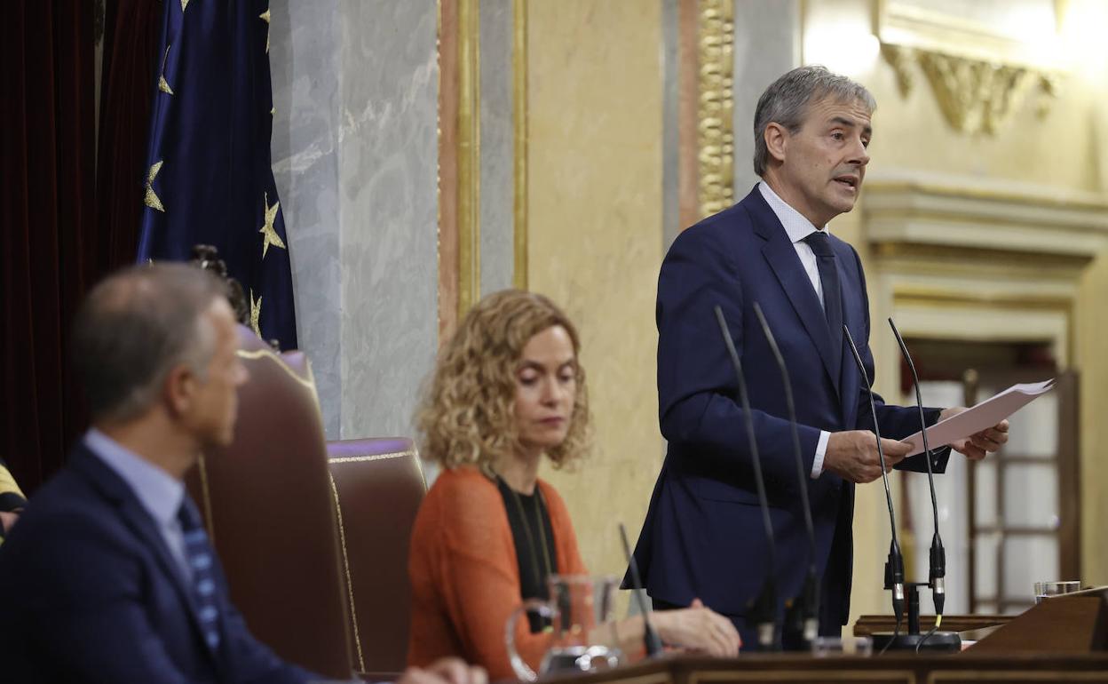 Tomás Caballero, durante un momento de su internvención. 