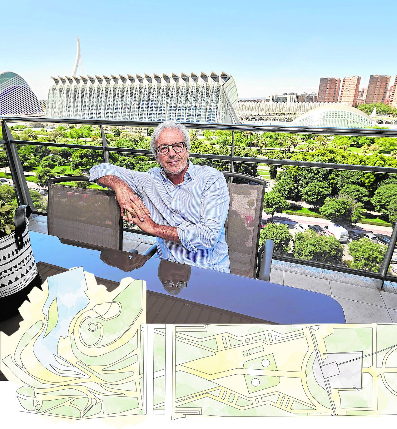 Lu Gorritz, en su casa junto a la Ciudad de las Artes y las Ciencias.