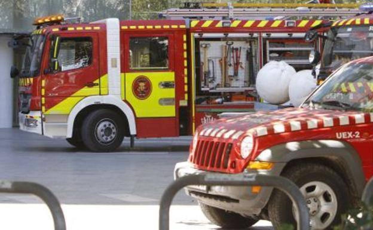 Los bomberos han intervenido en las labores de extinción. 