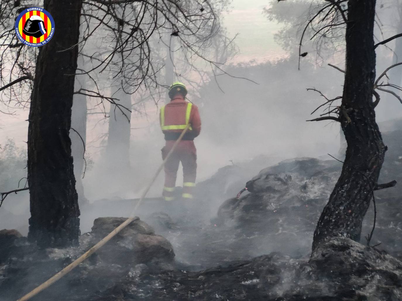 Fotos: Los bomberos luchan contra el fuego en el incendio de Venta del Moro