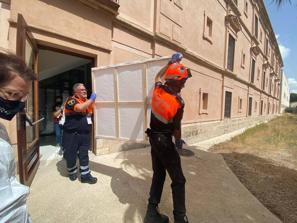 Fotos: Simulacro de incendio en el Museo de Bellas Artes de Valencia