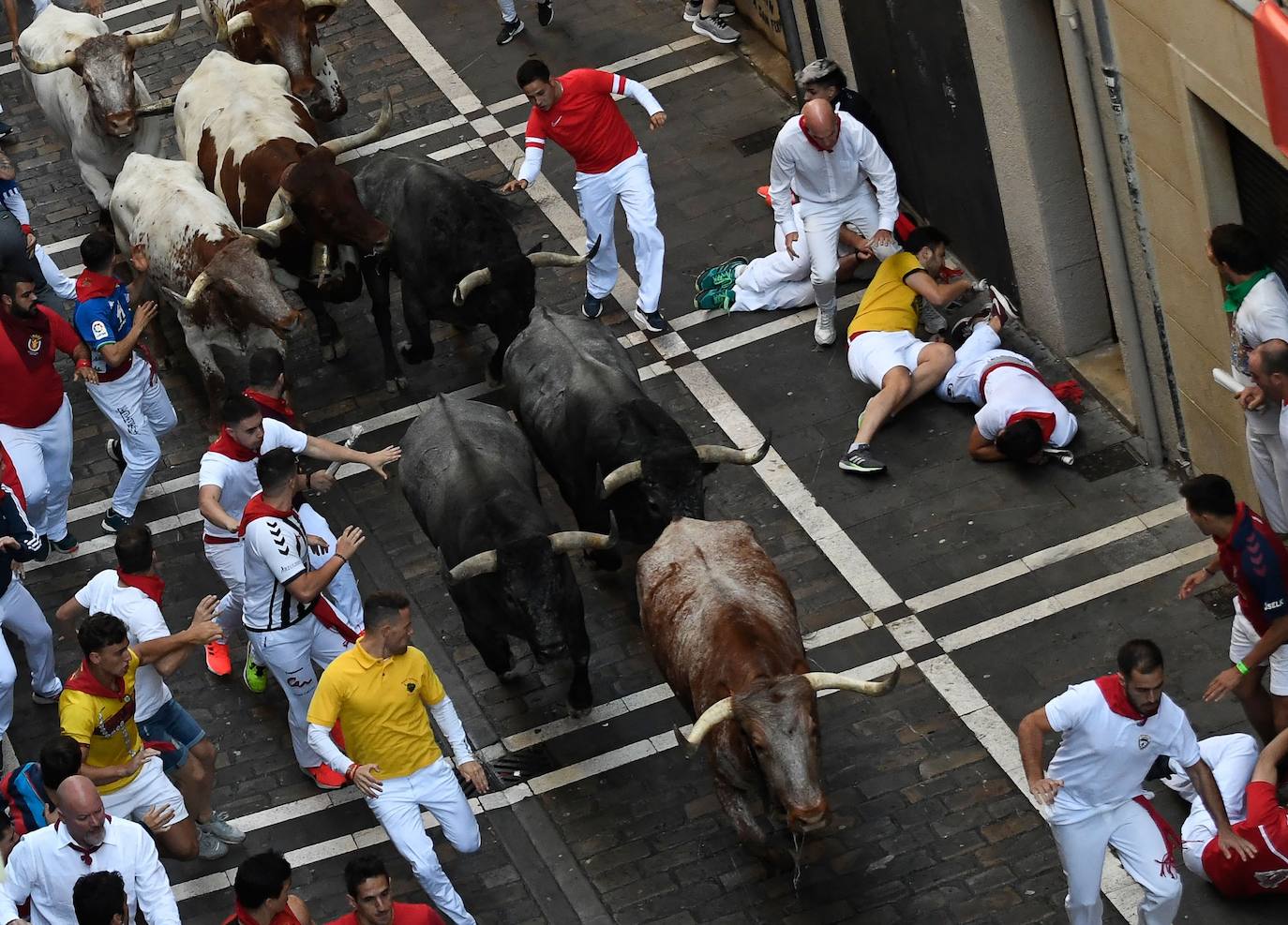 Fotos: Las fotos más espectaculares del tercer encierro de los Sanfermines 2022