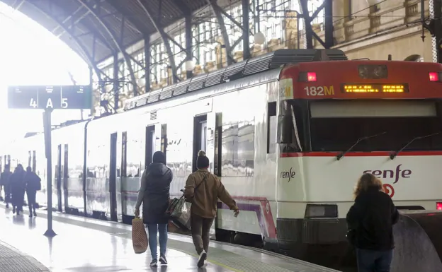 Los trenes de Cercanías de la Comunitat a los que afectará la bonificación anunciada por Pedro Sánchez