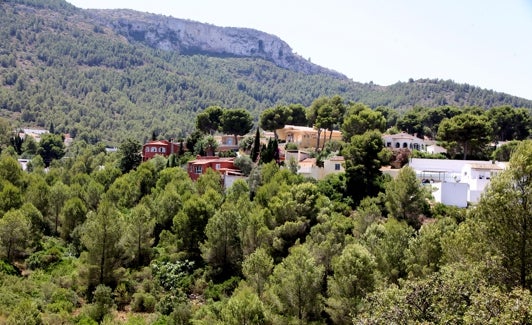 Zona de la Marquesa en el Montgó. 