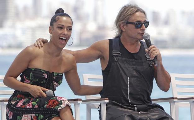 Nacho Cano y Chanel, en la presentación del Benidorm Fest 2023. 