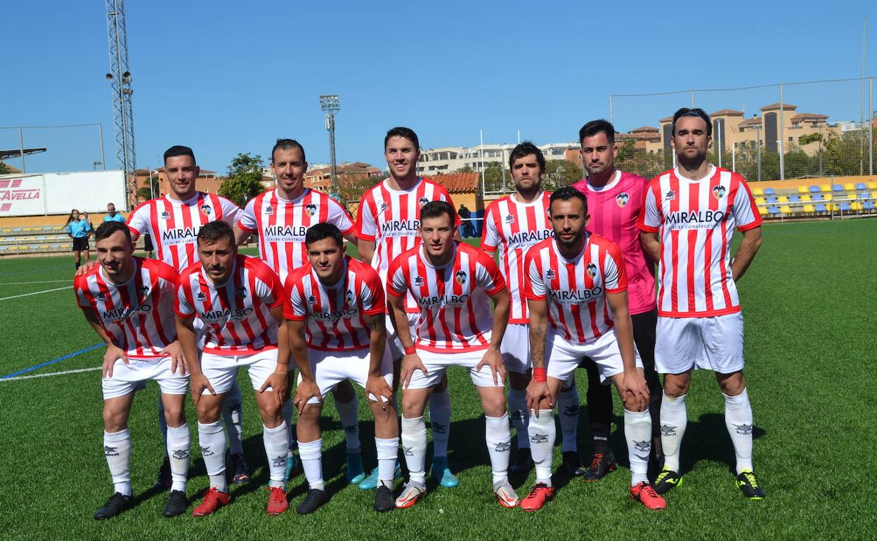 Un once del CD Jávea de la pasada temporada. 