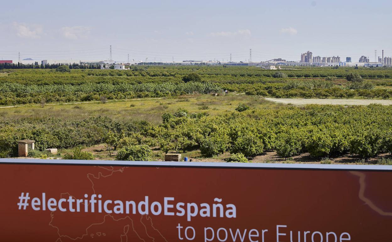 Terrenos en los que se ubicará la gigafactoría de Sagunto. 