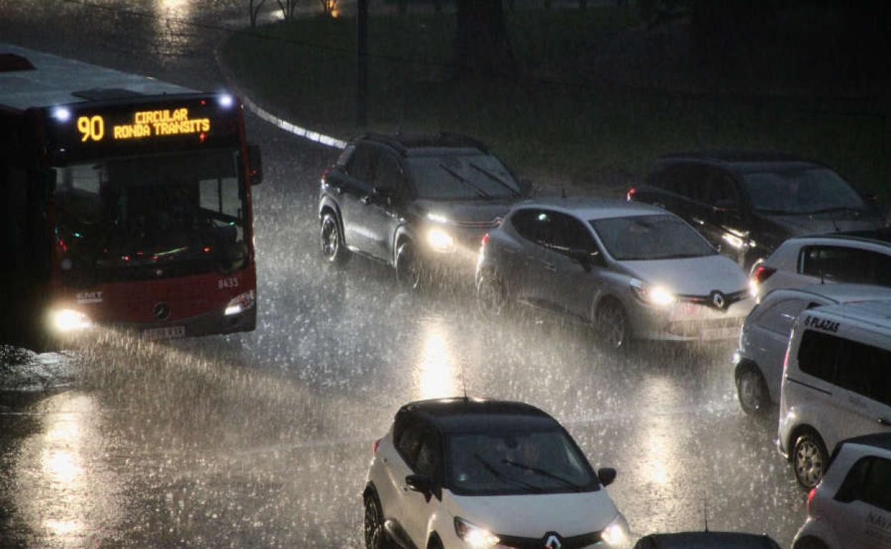 Lluvias en la ciudad de Valencia.