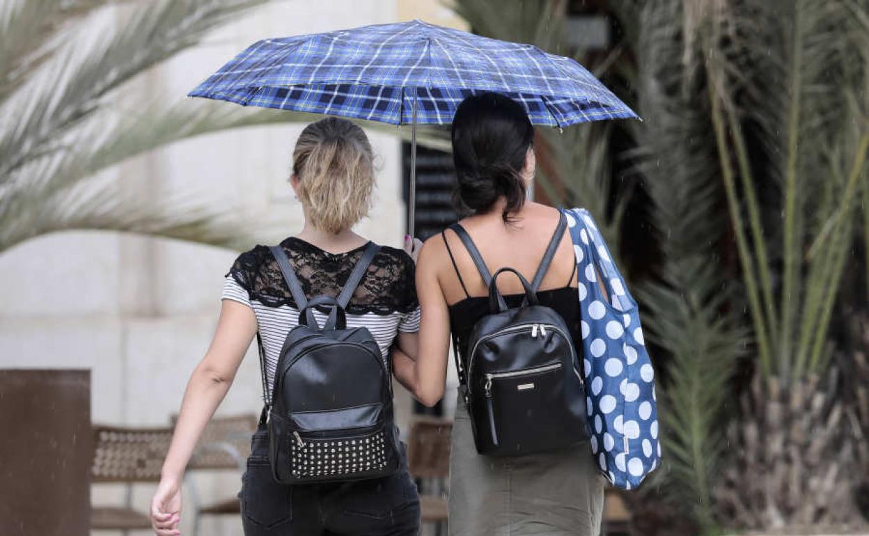 Lluvia en Valencia.