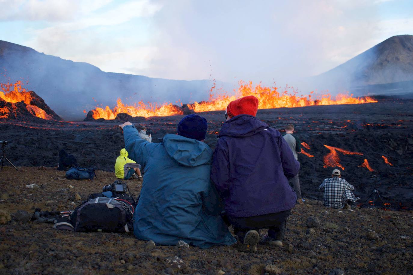 Fotos: Un volcán entra en erupción en Islandia