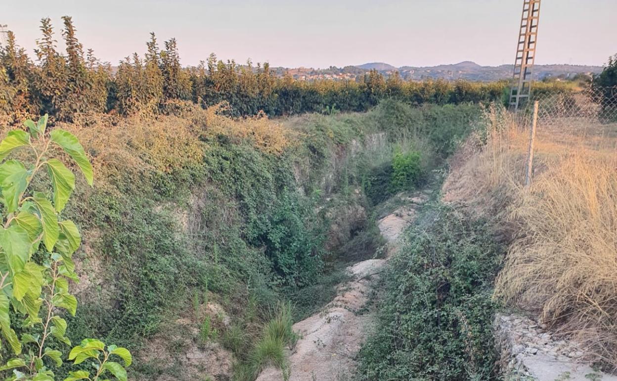 Barranco en el término de Alginet. 