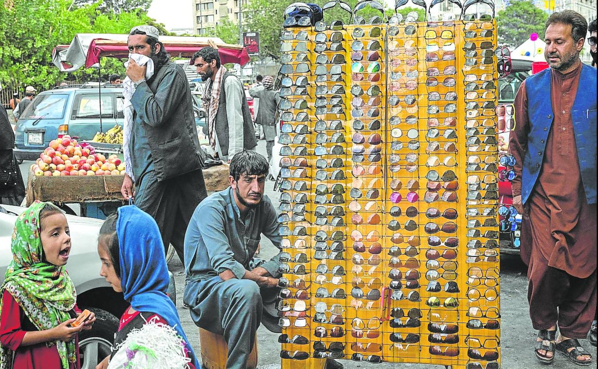 Un mercado de la capital afgana, Kabul, esta semana