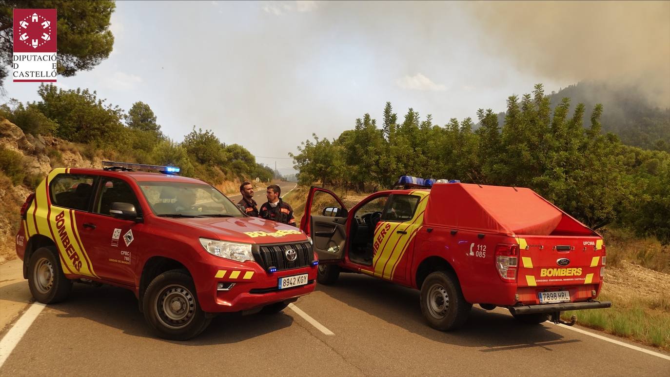 Fotos: Declarado un incendio forestal en Useres