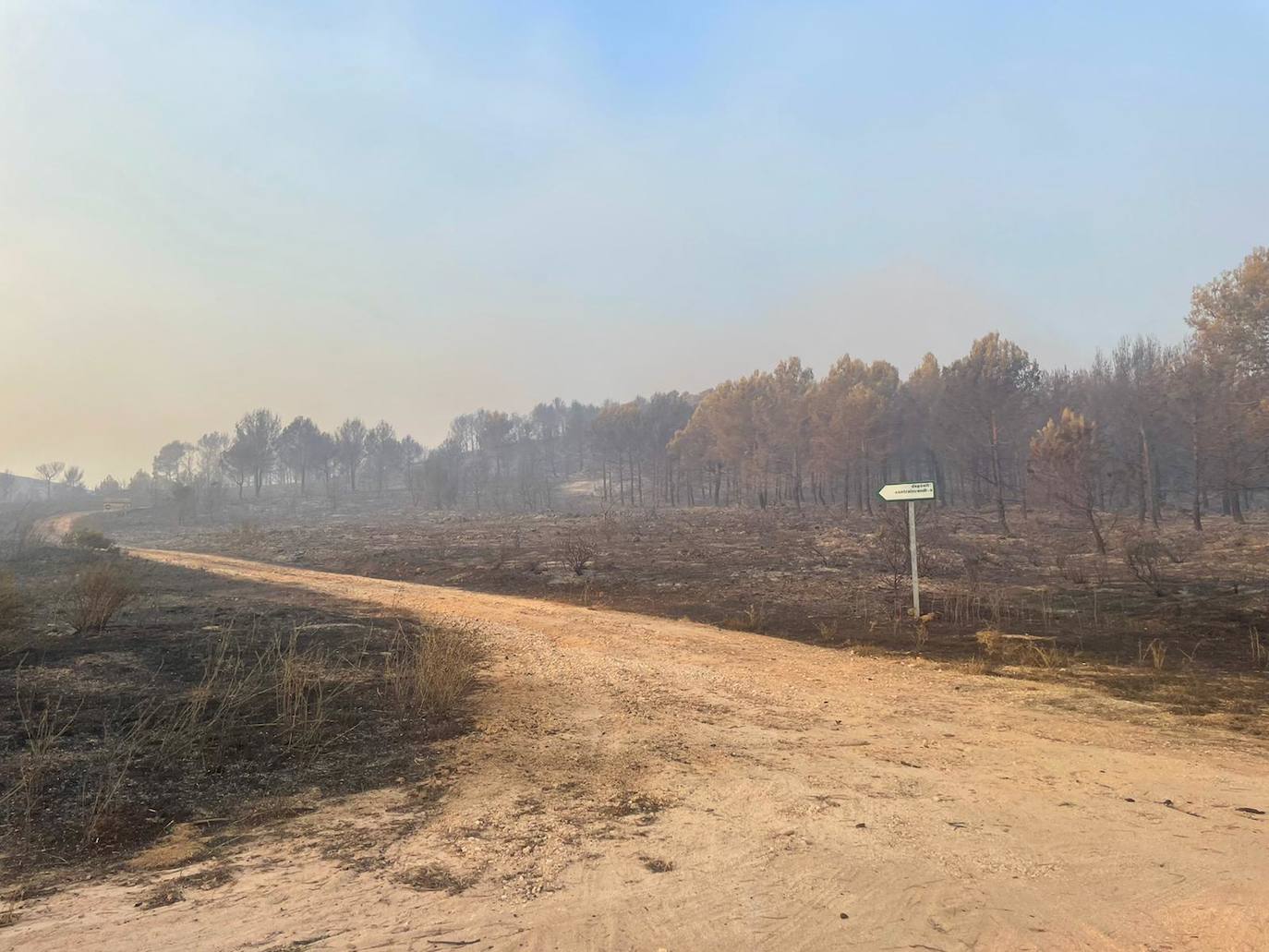 Terreno calcinado en un punto del Valle de Seta