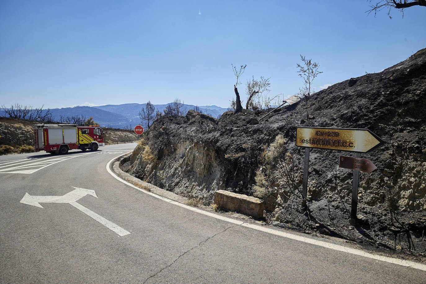 Fotos: Así se encuentra Bejís tras el paso del fuego