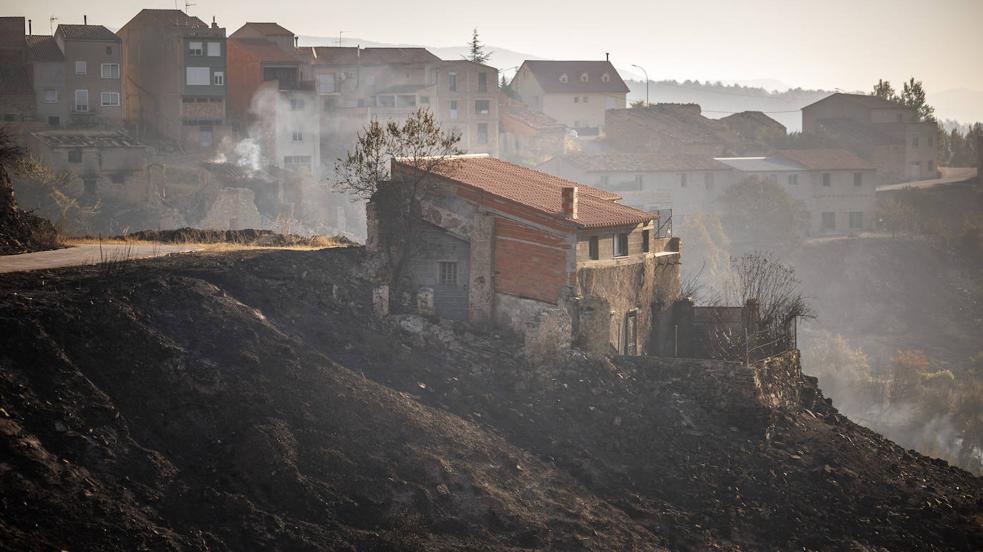 Así se encuentra Bejís tras el paso del fuego