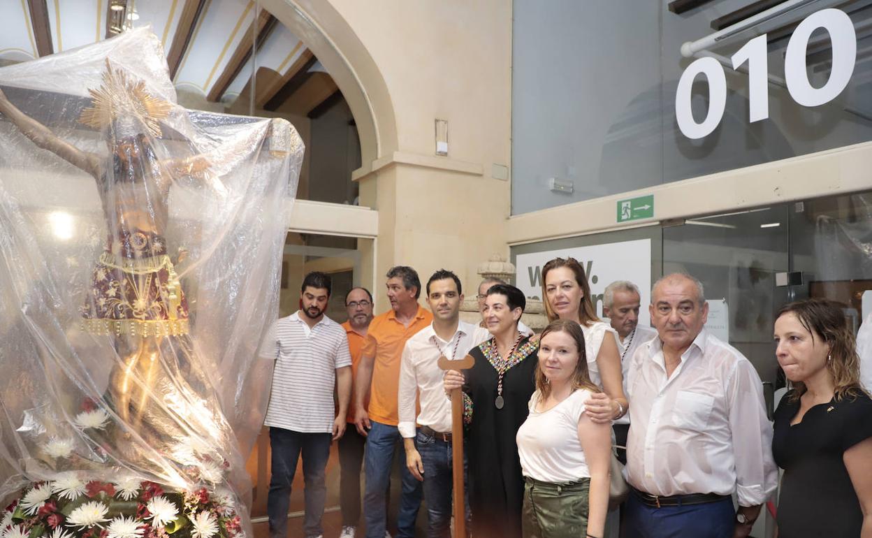 La imagen, en el interior del ayuntamiento. 