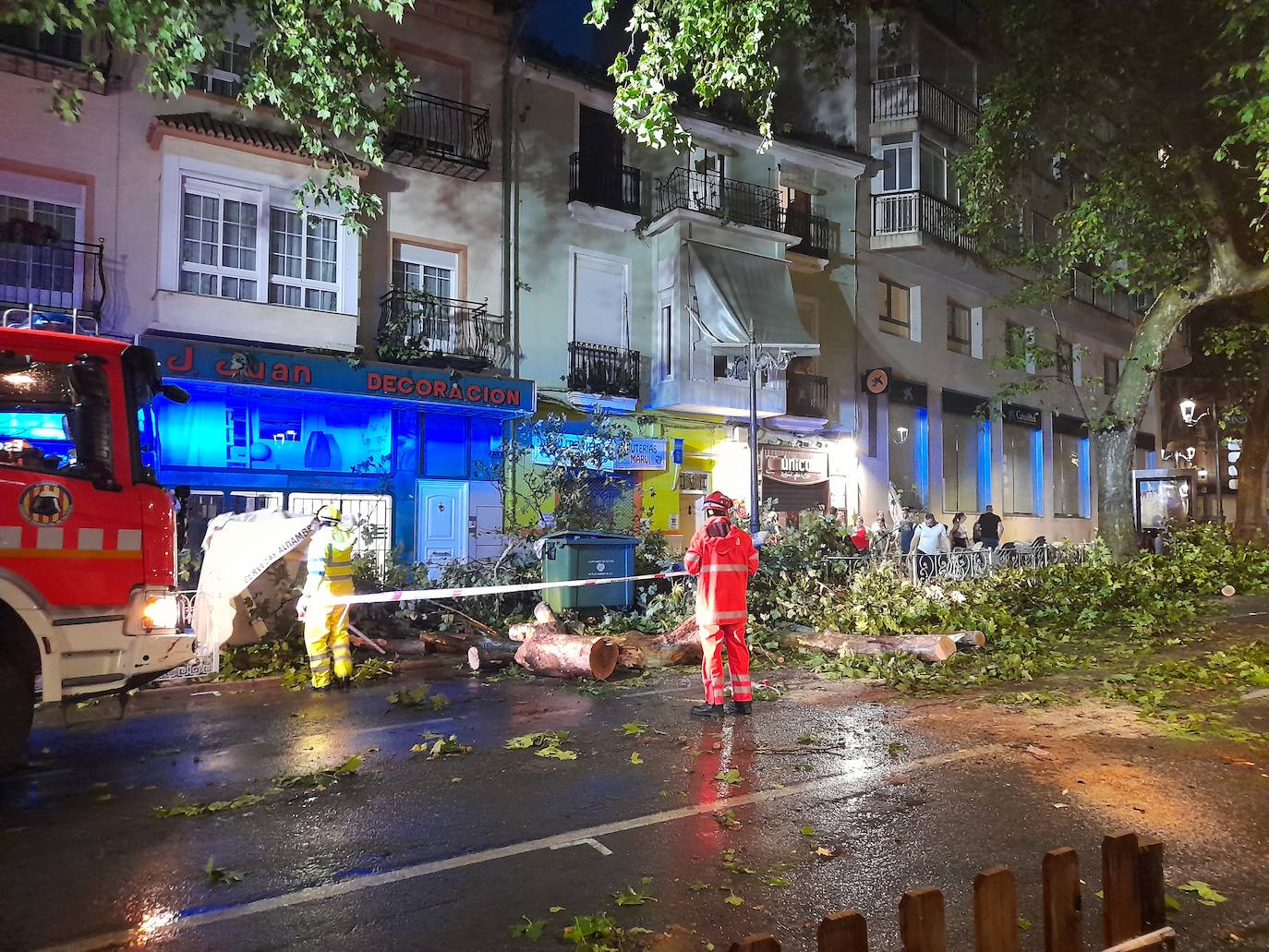 Fotos: Efectos del temporal de lluvia y viento a su paso por Xàtiva