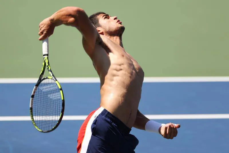 US Open cambio físico de Alcaraz Fotos Alcaraz prepara su debut en